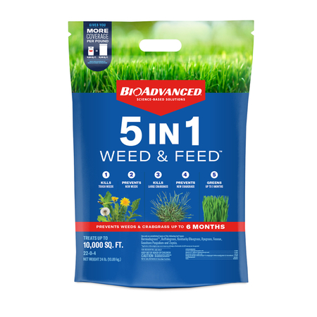 BIOADVANCED WEED&FEED 5 IN 1 24LB 704865H